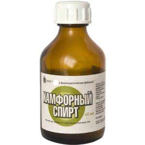 Применение камфорного спирта для лечения ушей