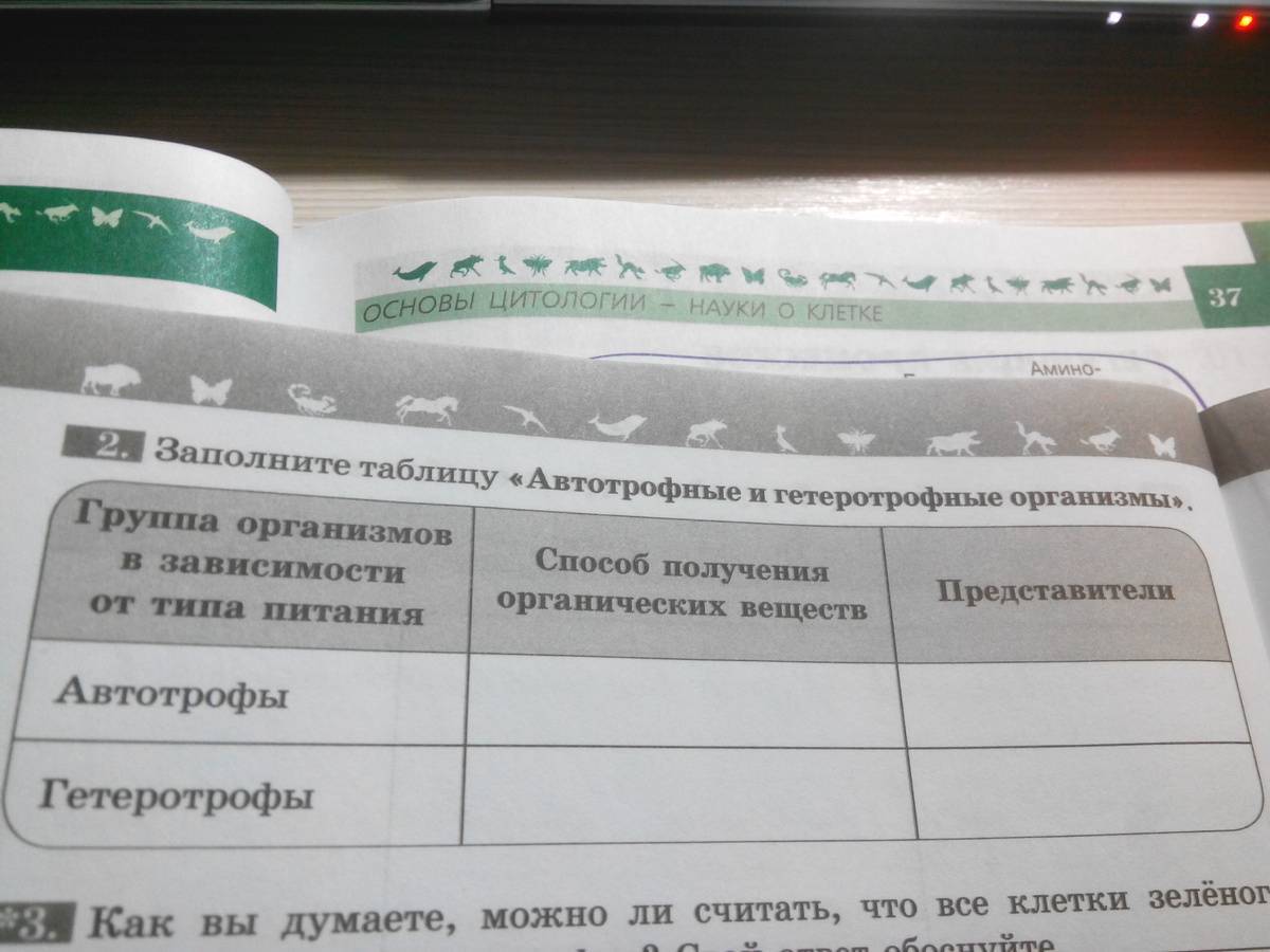 Классификация живых организмов по способу питания и механизму превращения энергии